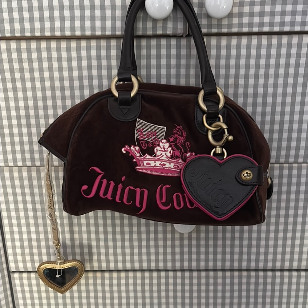Rare Juicy Couture Brown and Pink Purse in Great Condition!